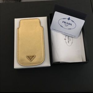 Firm Price🔥Prada Saffiano Lux Leather iPhone Case